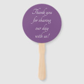 形状：丸い手扇「ラベンダーフラワー」 ハンドファン (裏面)