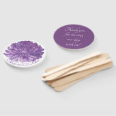 形状：丸い手扇「ラベンダーフラワー」 ハンドファン (組立なし)