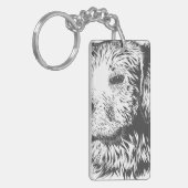 形状：長方形（両面） キーホルダー (正面左)