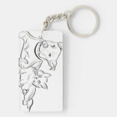 形状：長方形（両面） キーホルダー (裏面)