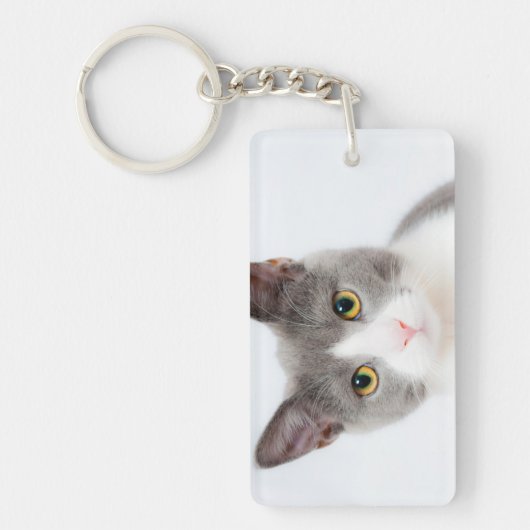 形状：長方形（両面） キーホルダー (正面)