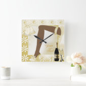 形結婚見時計 スクエア壁時計 (ホーム)