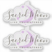 形而上学的な幾何学的ムーンミニマリストパープル シール (正面)