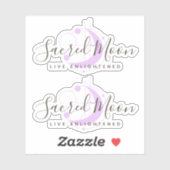 形而上学的な幾何学的ムーンミニマリストパープル シール (シート)