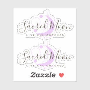 形而上学的な幾何学的ムーンミニマリストパープル シール