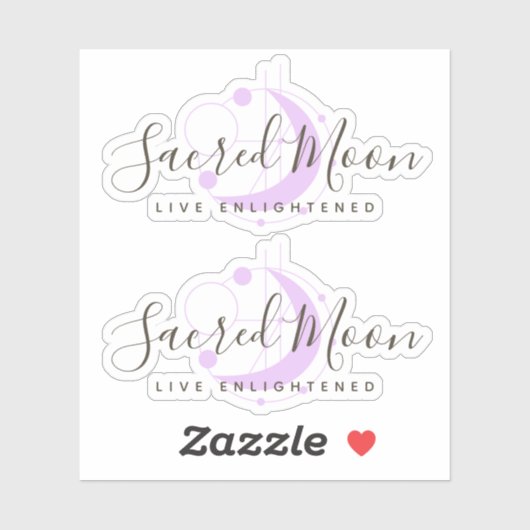 形而上学的な幾何学的ムーンミニマリストパープル シール (シート)