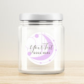 形而上学的な幾何学的ムーンミニマリストパープル ラウンドシール