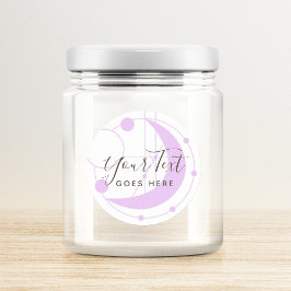 形而上学的な幾何学的ムーンミニマリストパープル ラウンドシール