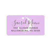 形而上学的な幾何学的ムーンミニマリストパープル ラベル (正面)