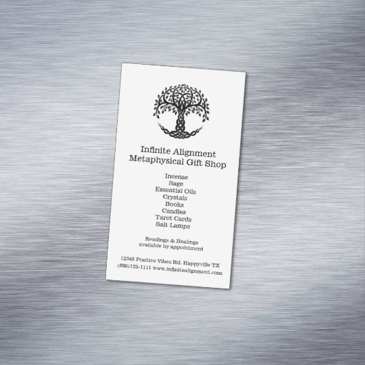 形而上学的な店のビジネスのための生命のシンボルツリー マグネット名刺 (インサイチュ)