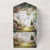 形而上学的な時代のないスピリチュアルファンタジーテーマ オールインワン招待状 (外側)