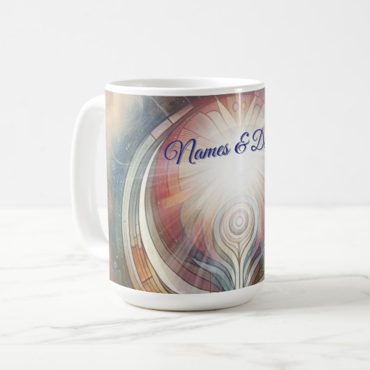 形而上学的な時代のないスピリチュアルファンタジーテーマ コーヒーマグカップ (正面左)