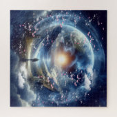 形而上学的な時代のないスピリチュアルファンタジーテーマ ジグソーパズル (横)