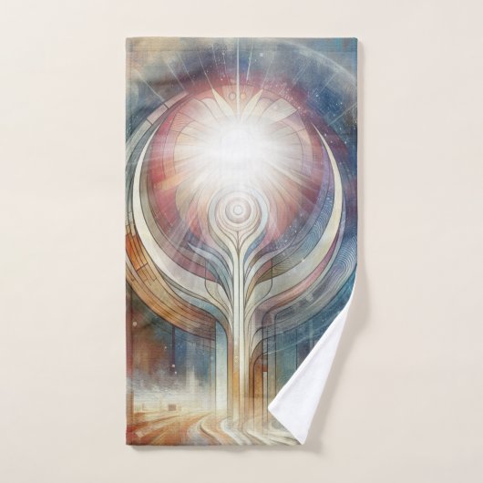 形而上学的な時代のないスピリチュアルファンタジーテーマ バスタオルセット (ハンドタオル)