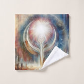 形而上学的な時代のないスピリチュアルファンタジーテーマ バスタオルセット (ウォッシュタオル)