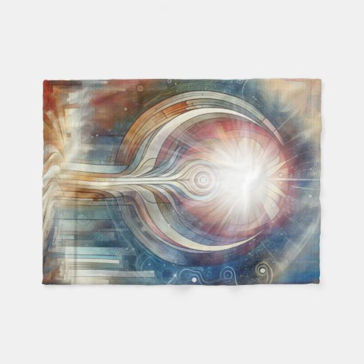 形而上学的な時代のないスピリチュアルファンタジーテーマ フリースブランケット (正面(横))