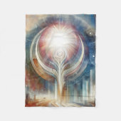 形而上学的な時代のないスピリチュアルファンタジーテーマ フリースブランケット (正面)