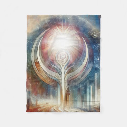 形而上学的な時代のないスピリチュアルファンタジーテーマ フリースブランケット (正面)