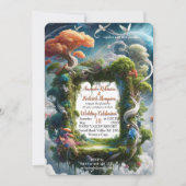 形而上学的な時代のないスピリチュアルファンタジーテーマ 招待状 (正面)