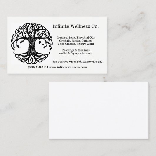 形而上学的な本屋のギフト生命の樹 名刺 (正面/裏面)