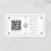 形而上学的な結晶クォーツソーシャルメディアQR 名刺 (裏面)