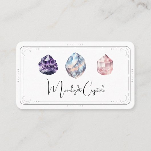 形而上学的な結晶クォーツソーシャルメディアQR 名刺 (正面)