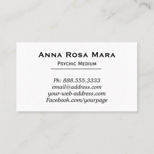 形而上学的な*~*の水彩画の霊魂媒体の読者 名刺 (裏面)