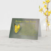 形而上学的スピリチュアル蝶の同情カード カード (黄色い花)