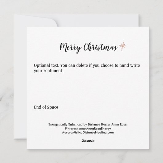 *~*形而上学的ニューエイジスピリチュアルクリスマスツリー シーズンカード (裏面)