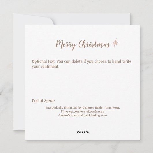 *~*形而上学的ニューエイジスピリチュアルクリスマス シーズンカード (裏面)