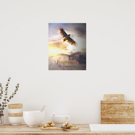 形而上学的ヒーリングの許しのポスター ポスター (キッチン)