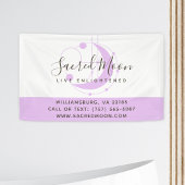 形而上学的ムーンミニマリストパープル 横断幕