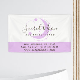 形而上学的ムーンミニマリストパープル 横断幕