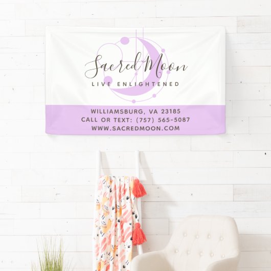 形而上学的ムーンミニマリストパープル 横断幕 (インサイチュ)