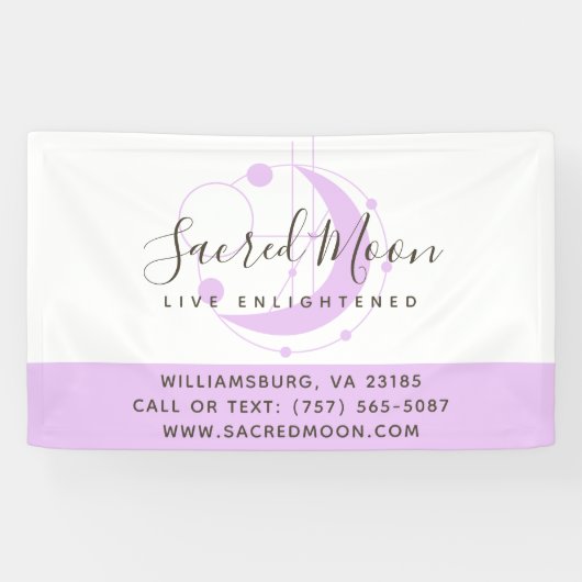 形而上学的ムーンミニマリストパープル 横断幕 (横)
