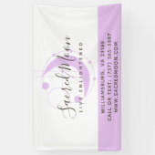 形而上学的ムーンミニマリストパープル 横断幕 (縦)