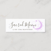 形而上学的ムーンミニマリスト紫ソーシャルメディア スキニー名刺 (正面)