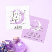 形而上学的ムーンミニマリスト紫ソーシャルメディア スクエア名刺