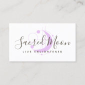 形而上学的ムーンミニマリスト紫ソーシャルメディア 名刺 (正面)