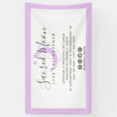 形而上学的ムーンミニマリスト紫ソーシャルメディア 横断幕 (縦)