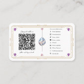 形而上学的結晶クォーツ金ゴールドソーシャルメディアQR 名刺 (裏面)