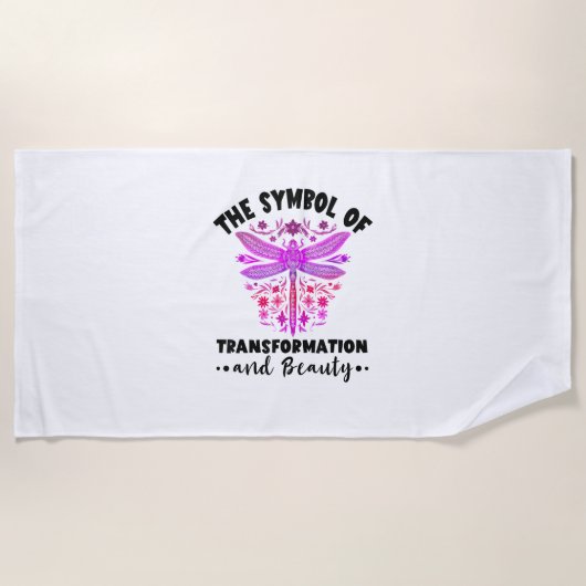 形質転換美しい自然昆虫トンボDr. ビーチタオル (正面)