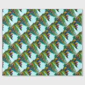 彦根公園の日本語の池によるヴィンテージの芸者 ラッピングペーパー (フラット)