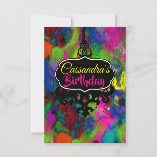 彩られた思考(オプション多数)- RSVP / 招待状 (正面)