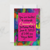 彩られた思考(オプション多数)- RSVP / 招待状 (裏面)