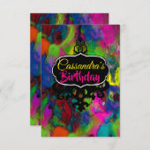 彩られた思考(オプション多数)- RSVP / 招待状 (正面/裏面)