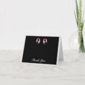 彩られた新郎のシルエット同性婚ウェディングサンクス サンキューカード (正面)