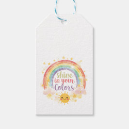 彩り輝くあなたを祝福 Rainbow Quote Pride アート  ギフトタグ