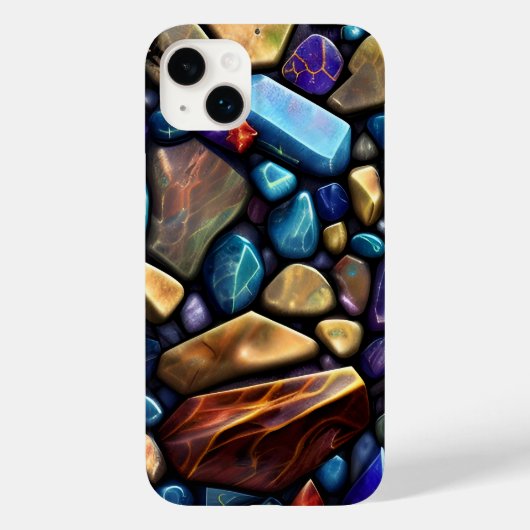 彩色された石のモザイクパターン Case-Mate iPhoneケース (裏面)