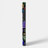 彩色された石のモザイクパターン iPhoneケース (左側面)